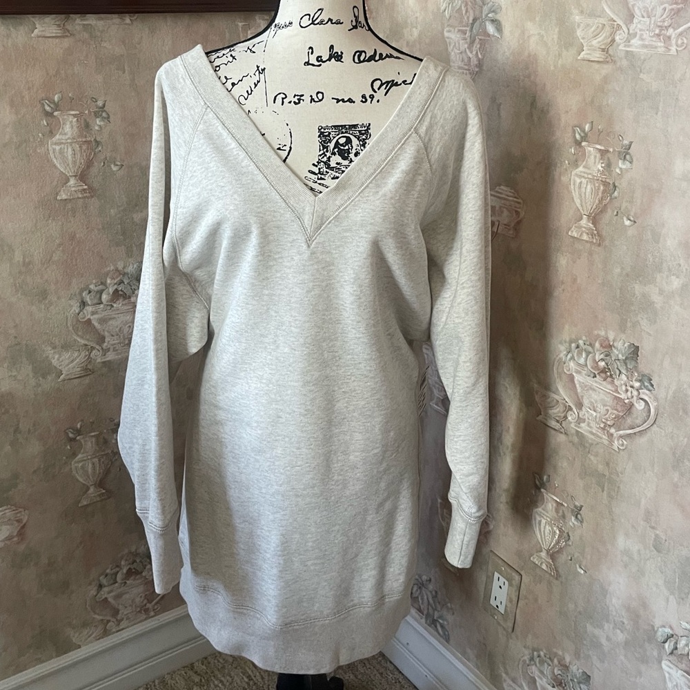 ISABEL MARANT ETOILE MANUELA SOFT GREY MINI DRESS LARGE - Picture 5 of 7